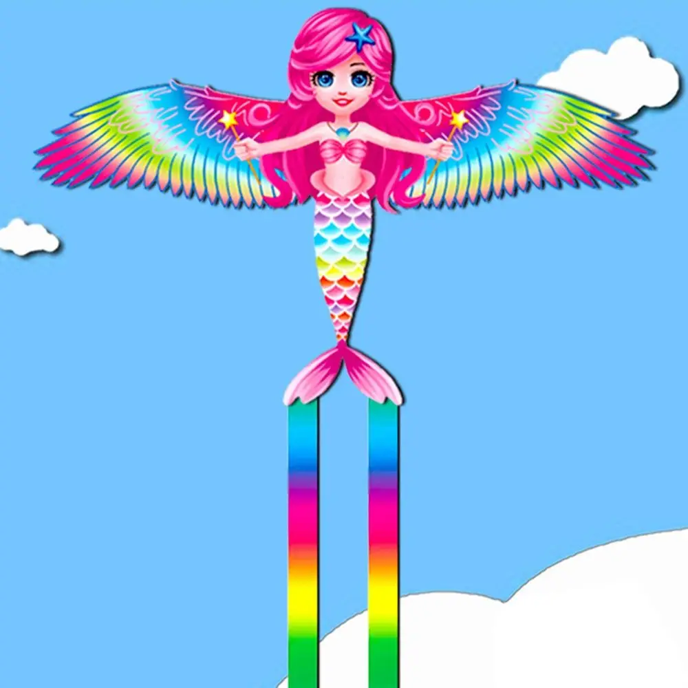 Cerfs-volants dynamiques en plastique, bricolage, dessin animé, facile contrôle, canne à pêche, cerfs-volants volants légers, cadeau pour enfants