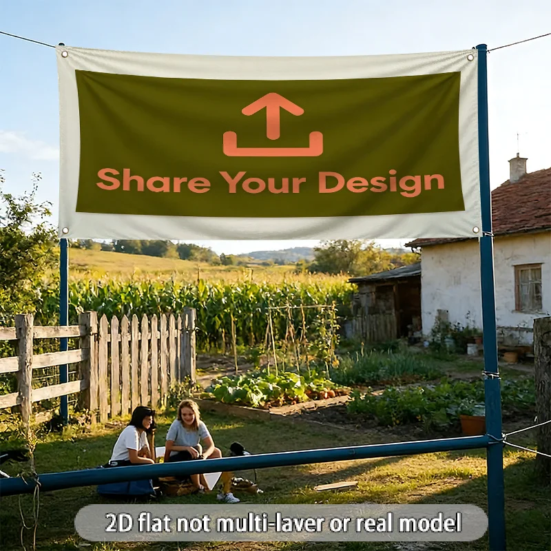 2D Flat Large Custom Banner 1pc, Personalized Banner for Business Grand Opening Brand Advertise Corporate Events Trade Shows