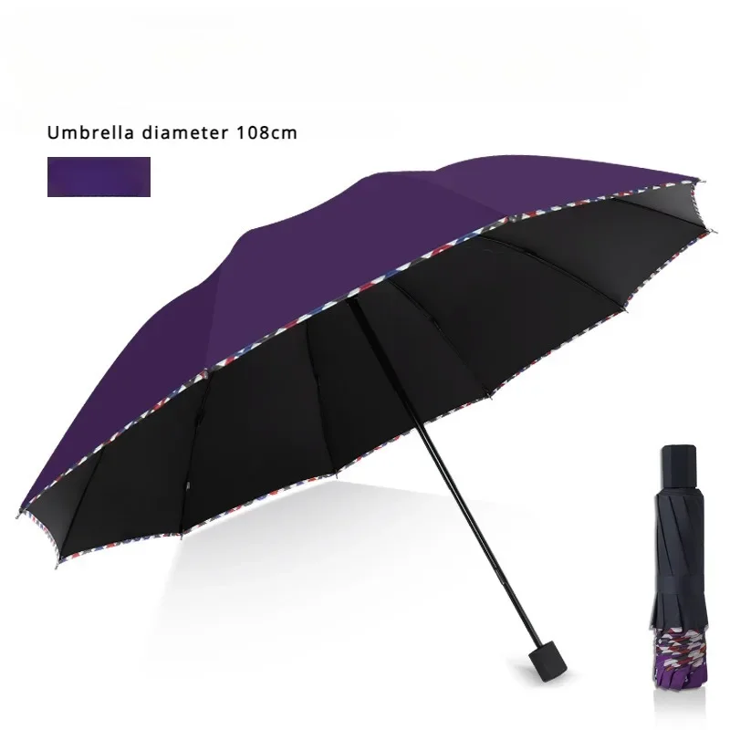 Umbrellas Rainy Rain Umbrella Ultra Resistant Umbrella Large Parasol Uv Automatic Portable Folding Women\'s Male 3-speed Men\'s