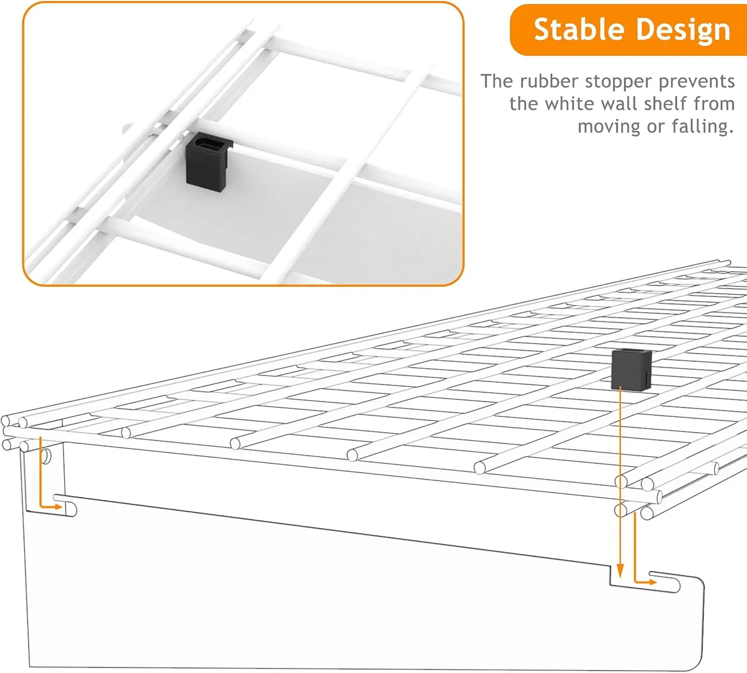 2-Pack 15x45 Heavy Duty Garage Wall Shelving 45-inch-by-15-inch Wall Mount Garage Storage Rack Floating Shelves Max Load