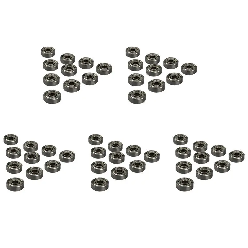 ABVT-50 Pcs 625ZZ Single Row Deep Groove Radial Ball Bearing 16Mm X 5Mm X 5Mm