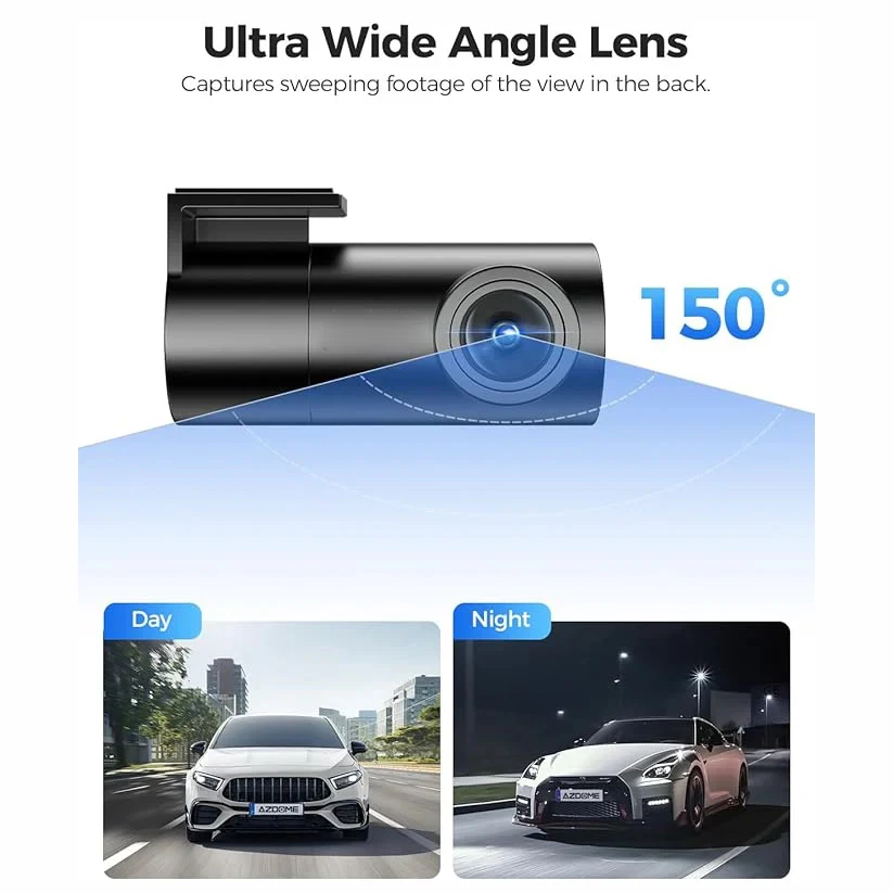 for BOTSLAB 4K Dash Cam Full HD 1080P Wide View Rear Camera 4 Pin  Night Vision, 360° Rotatable Rear Camera