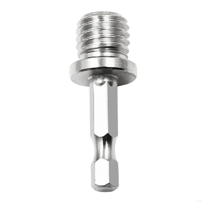 U75C Woodworking M14 Hexagonal Twist Drill Drill Adaptador Haste do Polho conexão moedor elétrico