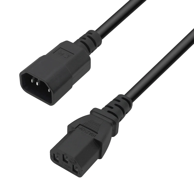 Cable de extensión IEC C14 C13, Cable de alimentación de 3m, 5m, UPS, IEC 320 C13, 0,2 m, 5M, para Monitor de ordenador, PC, DMX, DJ, luz de