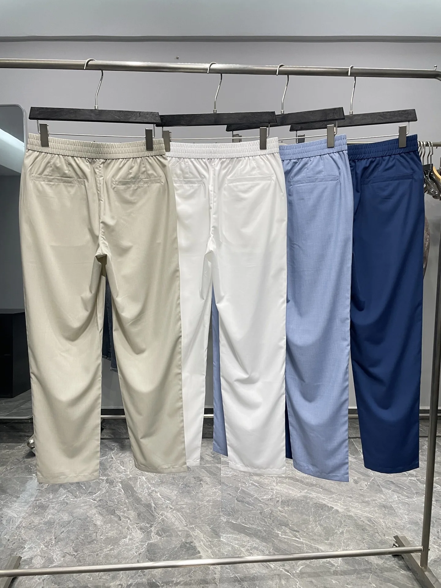 Kiton 26SS spring and summer new wool-blend blended light and breathable men's casual pants