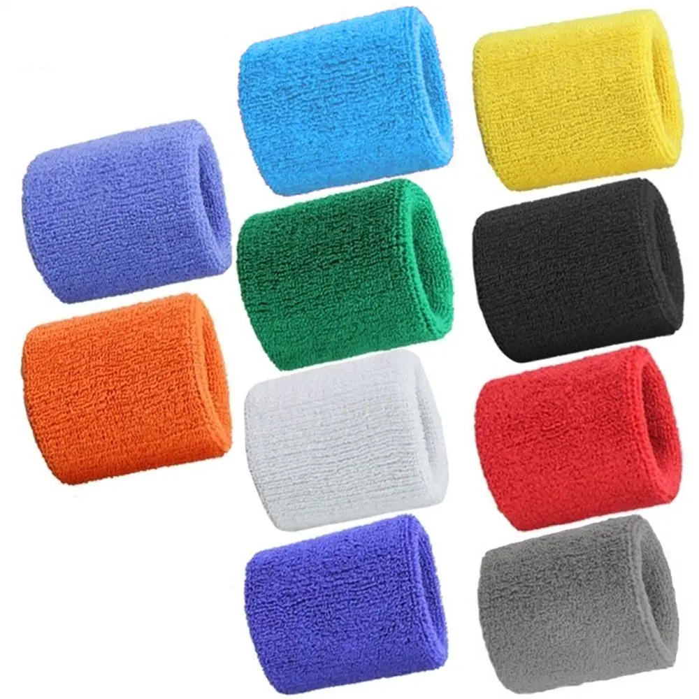 Elástico unissex moda cinta de pulso algodão pano ginásio esporte tênis badminton sweatbands pulseira guarda pulso alça mão