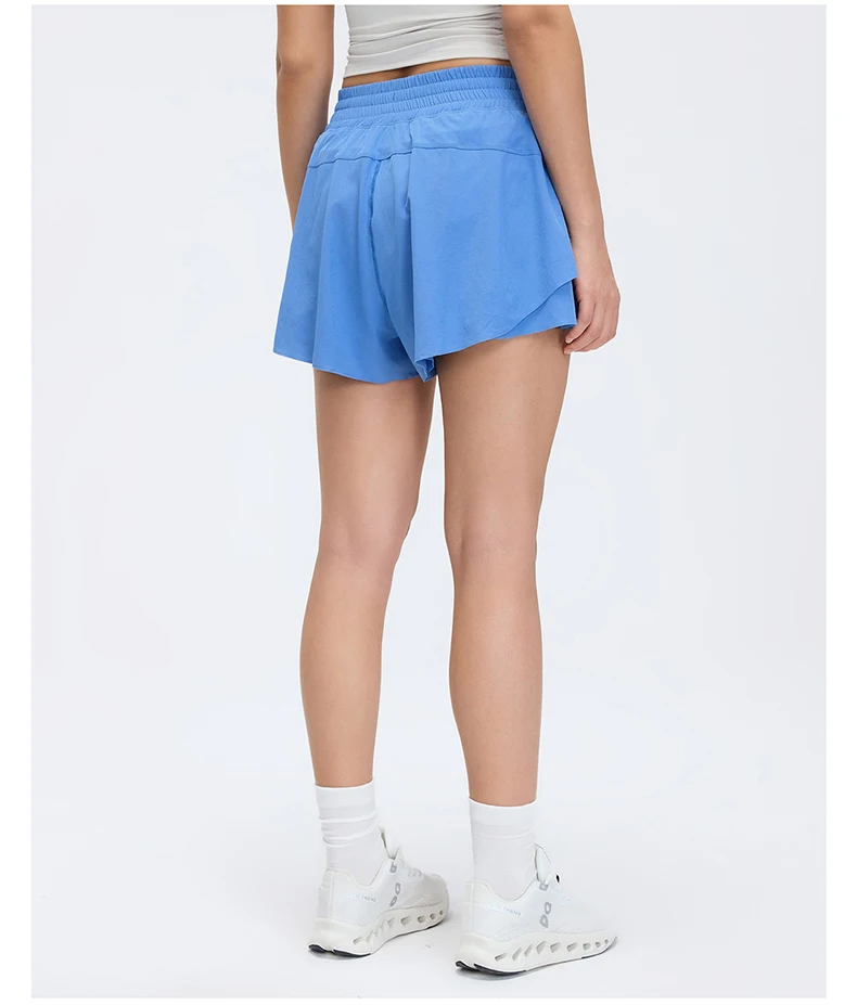 Damen Outdoor-Laufshorts Sommer High-Waist Yoga-Shorts 2-in-1 Gym-Shorts Sportbekleidung Schnelltrocknende Trainingskleidung für Frauen – Detail 11