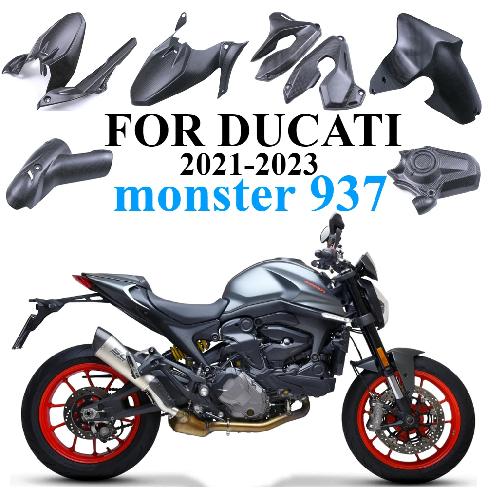 

Truly 100% pure 3K carbon fiber Front fender motorcycle modification accessory, suitable for DUCAT monster 937 2021-2023
