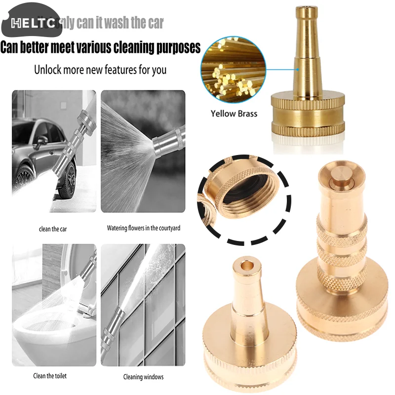 

1 PCS High Quality Brass Garden Hose Spray Nozzle-High Pressure Adjustable, Ideal For Cleaning And Irrigation For Hose