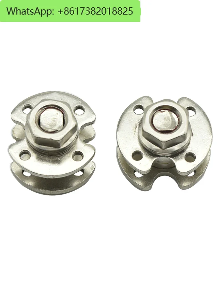 2Pcs   360 disc-shaped rotary fixed shaft arbitrary stop damper industrial miniature hinge hollow cross-wire check hinge