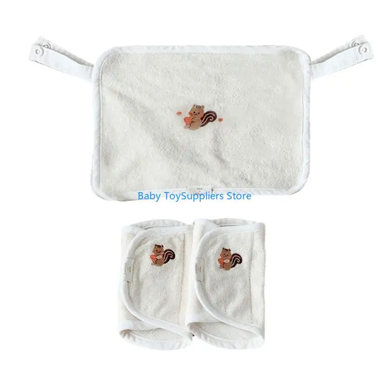 

R1WF Baby Bib Sucking with Chest Towel Shoulder Cotton Waist Stool Accessories