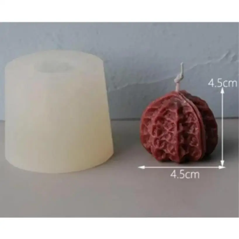 New Walnut Handmade Creative Shape Candle Mold Simulation Food Silicone DIY Scented Craft Mould Accessories Gifts Decoration