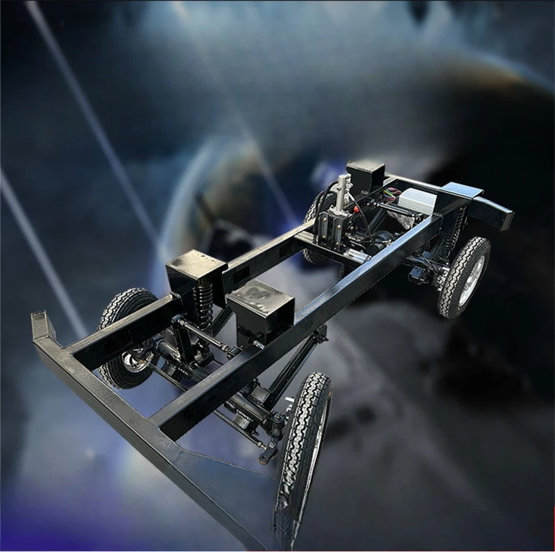 Unmanned chassis development test vehicle can communicate steer-by-wire remote control