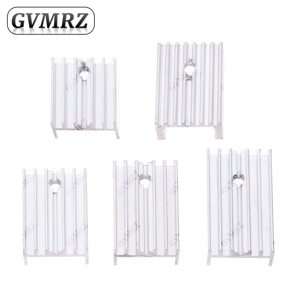 White Aluminum Heatsink Radiator 15*10*16/20/22/25/30/40/50mm With Needle Transistor TO-220 For TO220 Transistors 15X10X16