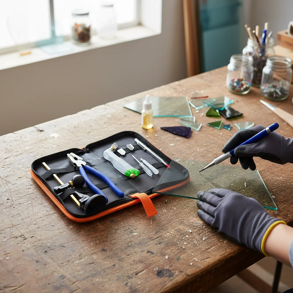 

Premium Glass Pliers +Cutter Kit Precision Tools For DIY Projects Glass Cutting Tool With Aotomatic Oil Feed And Box