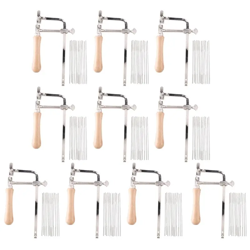 

ABBY-10X Professional Adjustable Saw Bow Wooden Handle Of Jewelry Saw Frame Hand Tools Jeweler's Saw Frame