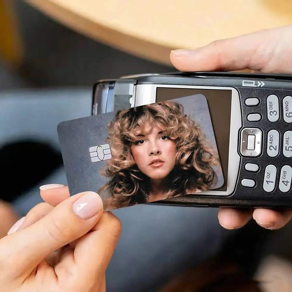 Vintage Stevie Nicks Singer  Credit Card HD Stickers Small Chip Waterproof Sticker Game Card Decal Gift