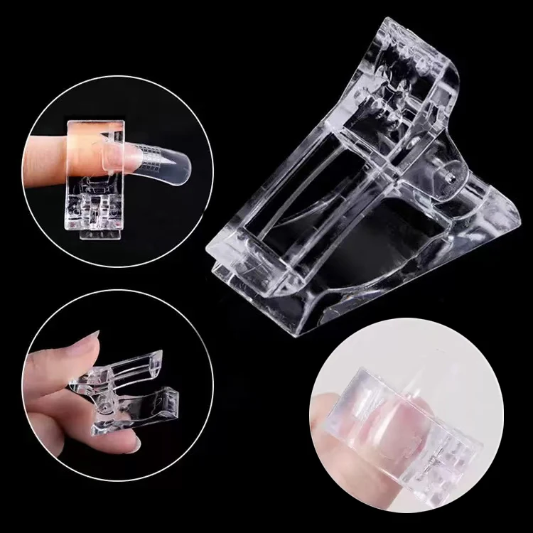 

Nail Art Transparent Crystal Clip For Finger Extension Nail Gel Fixed Nail Mold Professional Nail Product Nails Accessorie