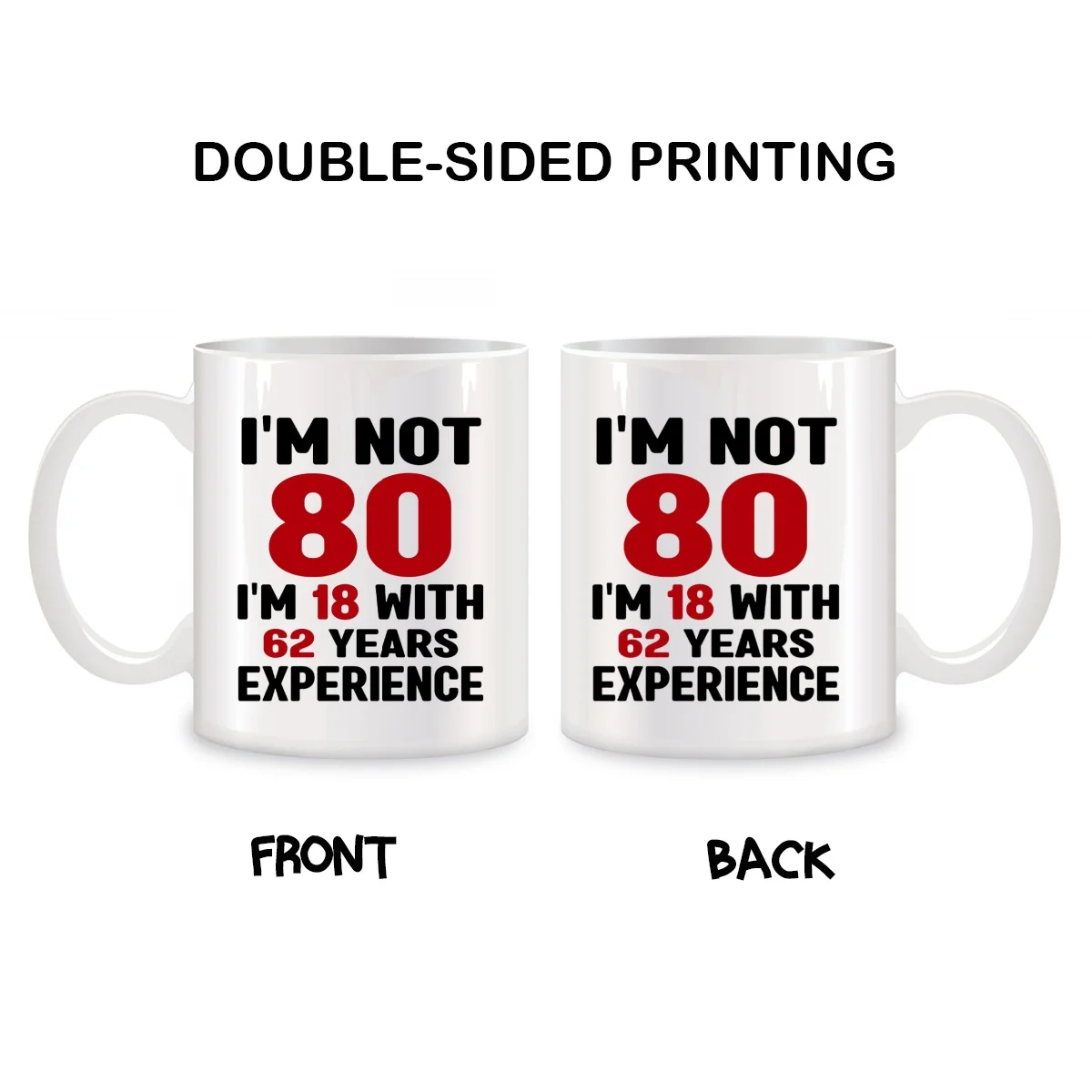 80th Birthday Gifts for Women Men, 80 Year Old Birthday Gifts Mugs Funny Birthday Christmas Gifts Novelty Coffee Cups 11 oz