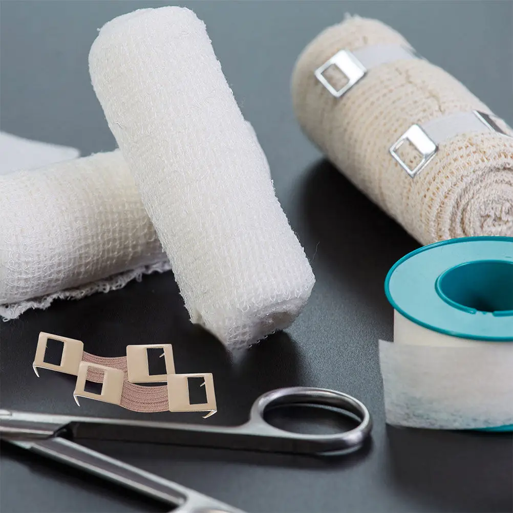 20Pcs Aluminum Buckle Bandage Clips Replacement Adjustable Elastic Band For Ankle Bandage Support Stretchy Wide