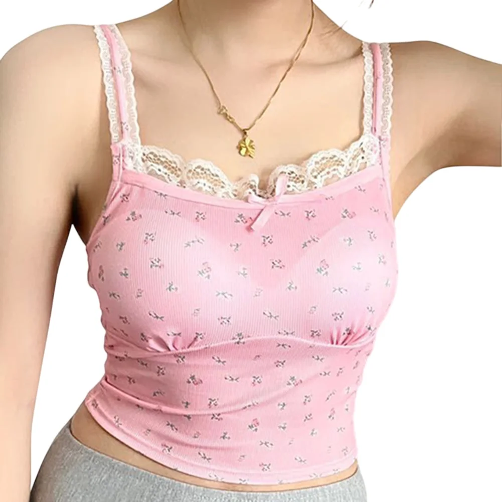 キャミソール休暇ベスト夏休みブルーハイストレッチ花柄キャミソール夏トップ通常の服の長さ