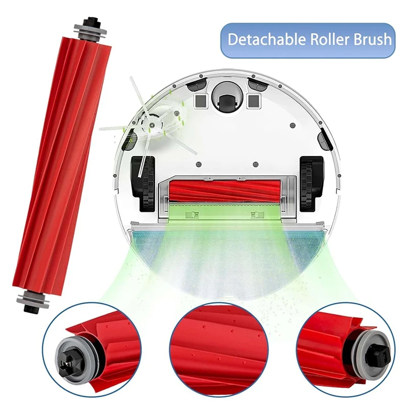 Ad-acessórios para roborock s7 maxv ultra s7 pro ultra robô vácuo principal escova lateral mop filtro saco de pó escova de rolamento