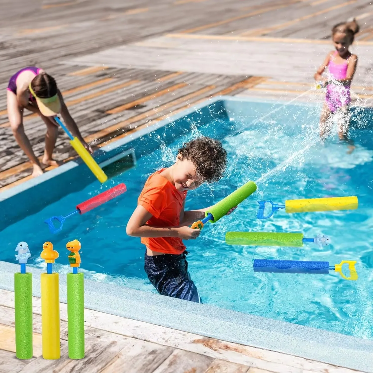Wasserpistolen für Kinder und Erwachsene – 40 Fuß Super-Soaker-Blaster für Spiele im Freien, Sommer, Pool, Strand, Hinterhof-Wasserschlachten, Familienspaß