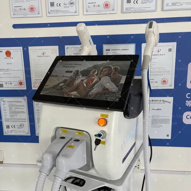 5000W 10Bars 2 IN 1 Professional 4 Wave 808 Diode Laser Permanent