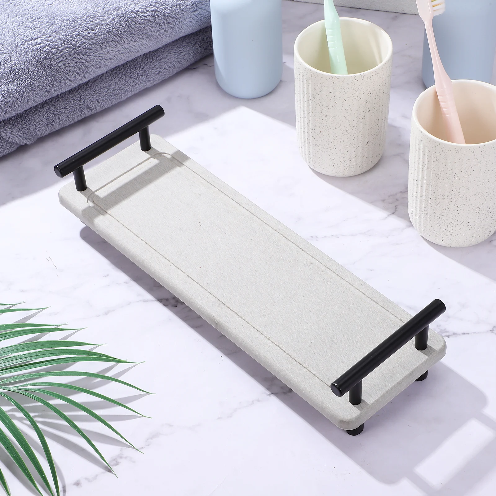 

Quick Drying Pad Absorbent Bathroom Tray Tank Vanity Trays Countertop Decorative Stone Drying Stable Placement High