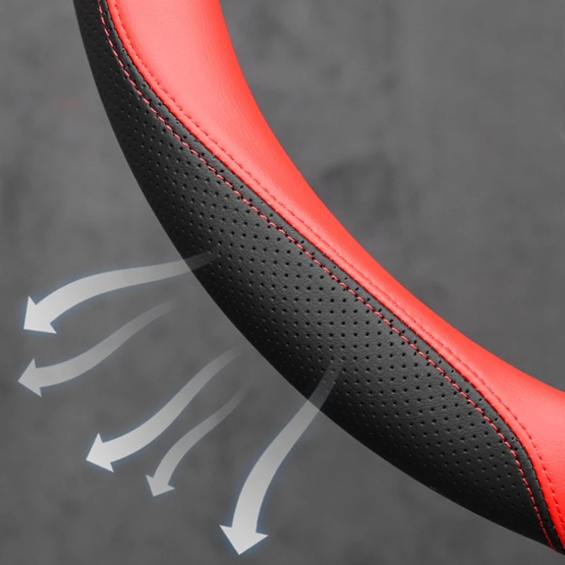 For Lynk & Co 09 EMP PHEV Ultrathin Leather Steering Wheel Cover Four Season Universal Anti Slip Car Interior Accessories