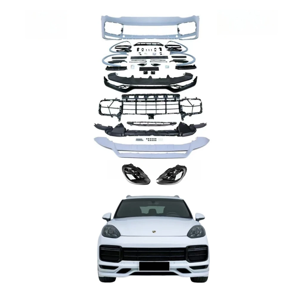 

High-quality goodsFor Suitable Porsches Cayenne 15-17 Models 958.2 Old to New 2023 Turbo Front Bumper Assembly and Headlights