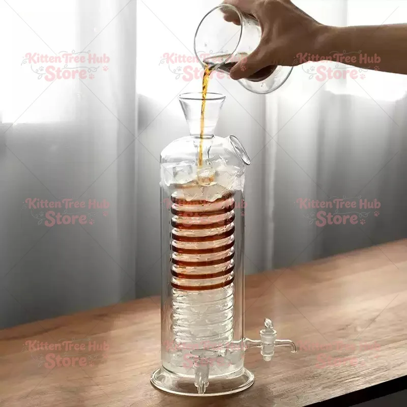 Cooling Pot Ice Drop Cold Brew  Pot High Borosilicate Glass