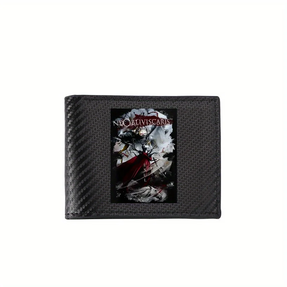 Figure cross blood cape dark Men's Wallets Simple Business Modern Stylish Printing Design Gifts For Father Boyfriend Christmas L