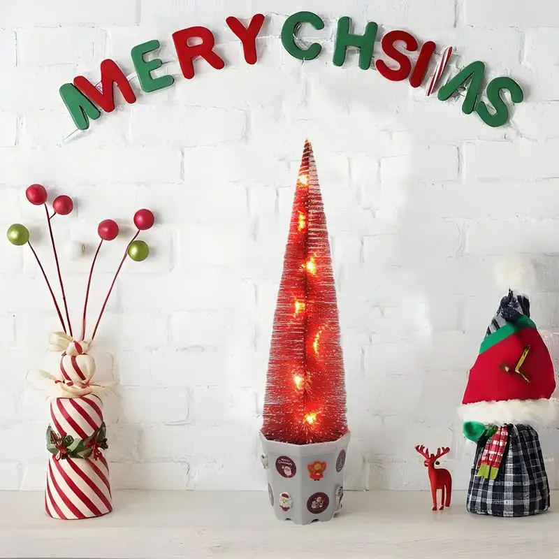 Desk Christmas Tree Music And Colorful Lights Desktop Christmas Tree Artificial Wedding Decoration Tiny Christmas Tree Night