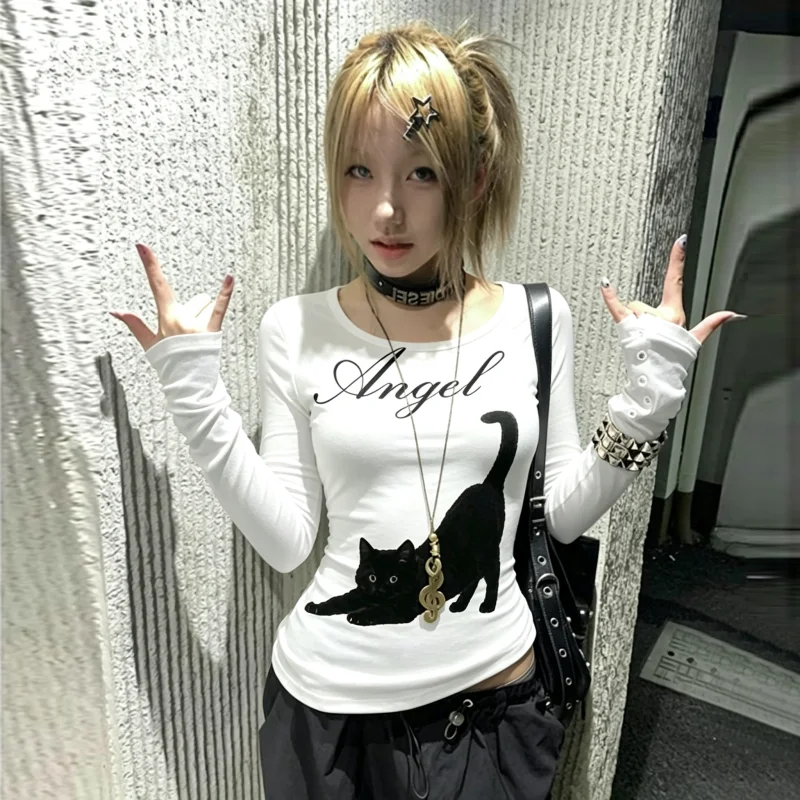 European and American cross border Autumn Winter Ins Personality Animal Print Crew Neck Long Sleeve Pullover Retro Street Top