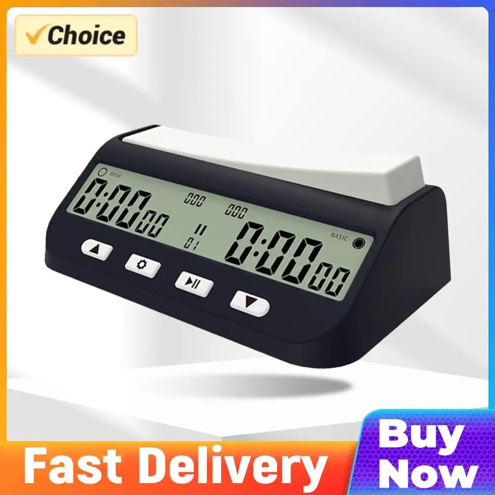 

Chess Clock with Basic Delay and Positive Time Features Competition Game Stopwatch for Chess Game I-GO and Chinese Chess