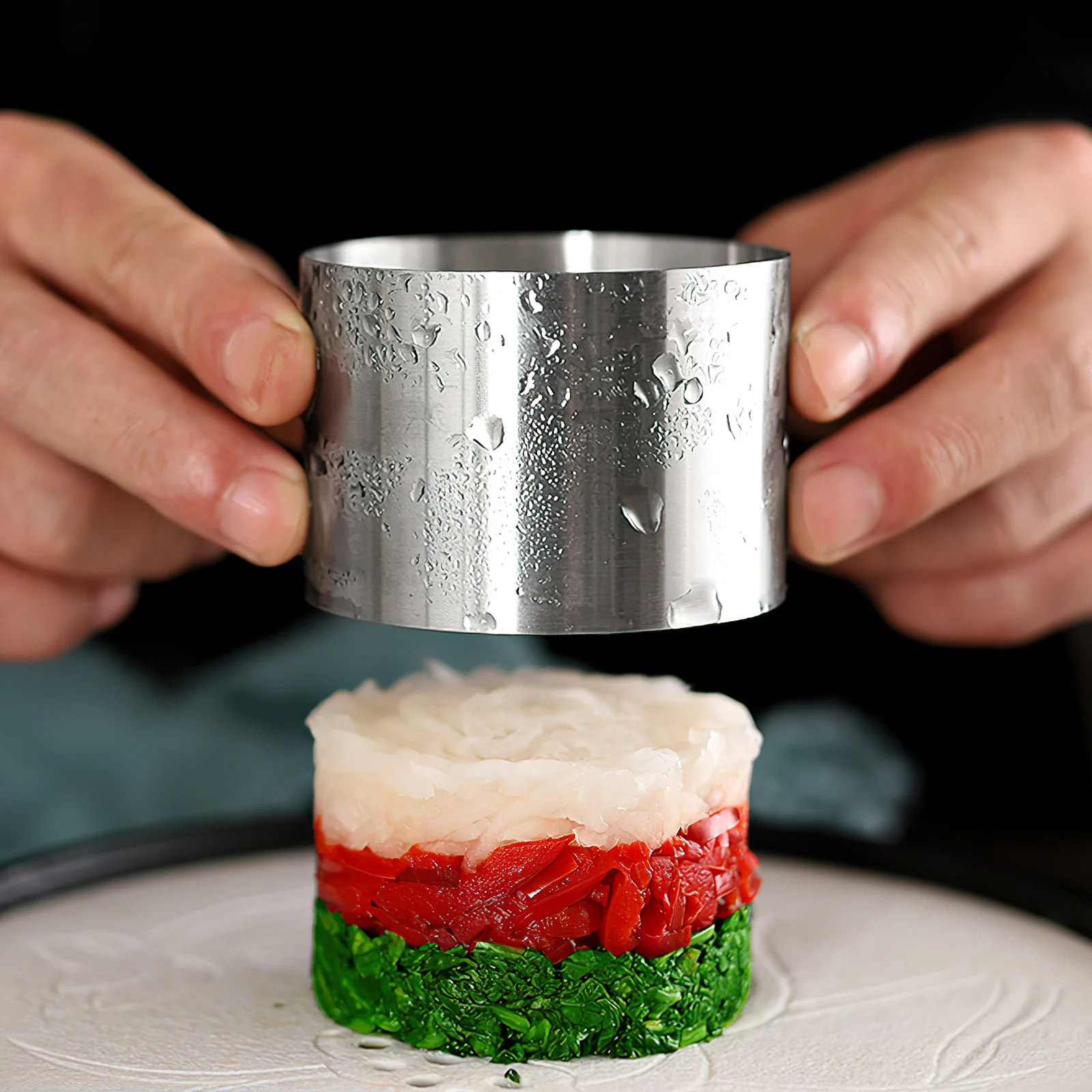 

8 комплектов колец для торта из нержавеющей стали, круглые формы для мусса с толкателем для выпечки, набор форм для десертных колец, нержавеющие формы для кухни, ресторана