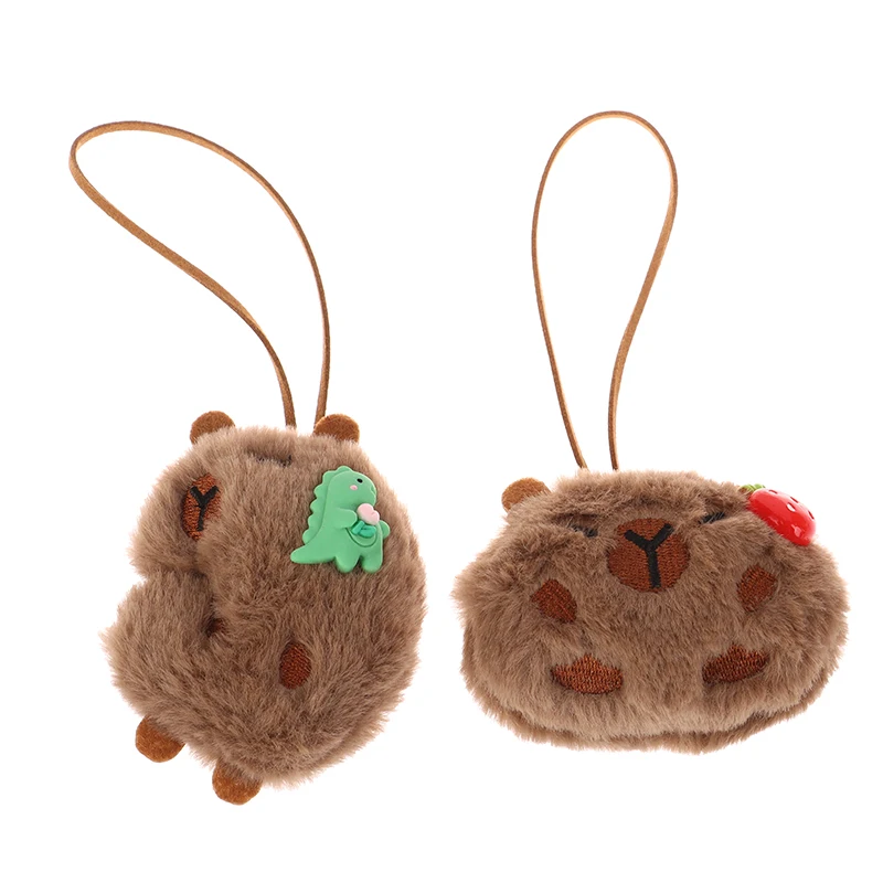 Cartoon Magazine Capybara Bag Pendant Plush Pendant Bookbag Small Accessories Keychain Chain Cute Toy