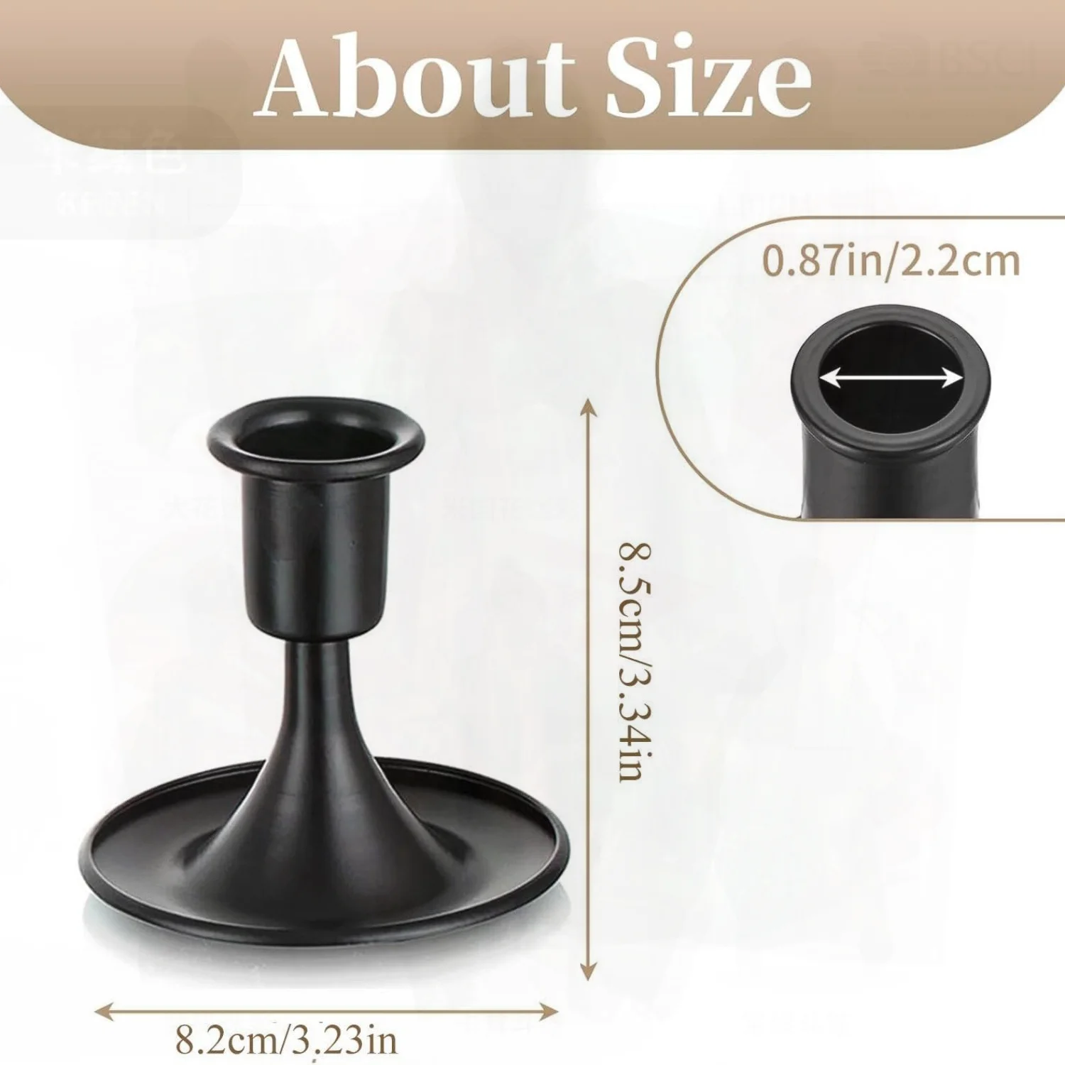 European Small Horn Retro Black Candlestick Iron Craftsmanship for Romantic Candlelight Dinner Decorations in Multiple Sizes