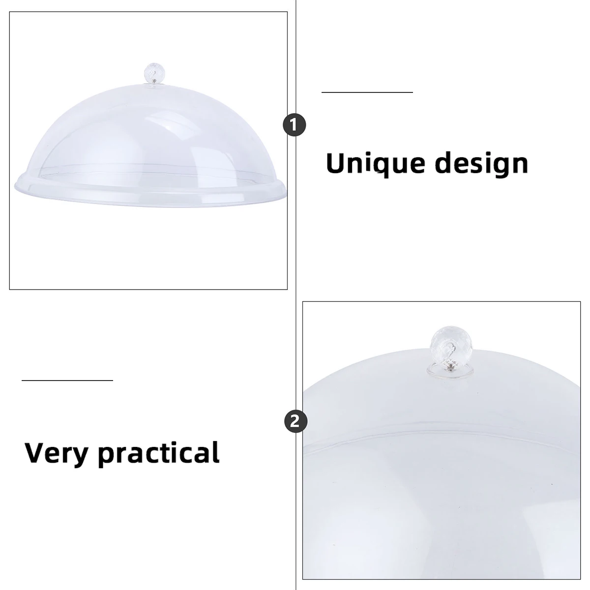 

1Pcs Acrylic Food Cover Tent Transparent Round Shape Dust Cover 14 Inches Food Protecting Tent Ideal for Bbq Picnic Camping