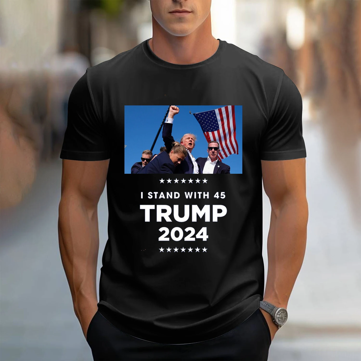 New Donald Trump 2024 Support Take America Back Election The Return Short Sleeve T-Shirt Graphic Fans T Shirts Men Clothing