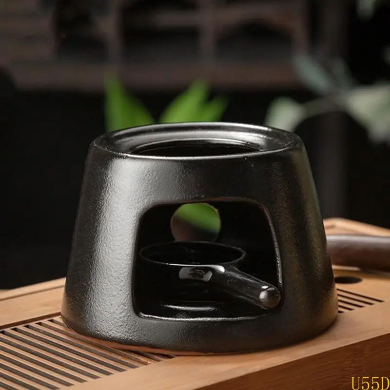 شعلات تذويب شمع السيراميك للزيوت العطرية مع ملعقة شمع بقاعدة ثابتة للاستخدام الآمن في غرف النوم ومنطقة المعيشة #5