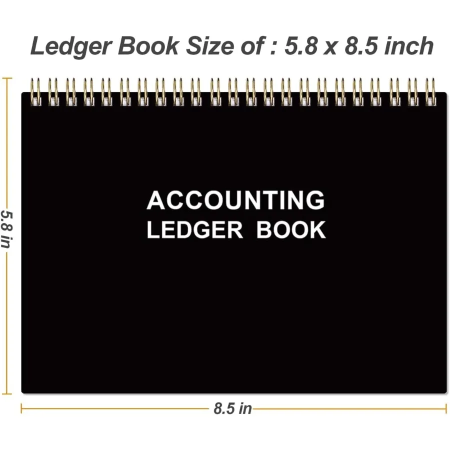 A5 Accounting Ledger Book for Small Business Bookkeeping and Personal Finance Tracking Expense Tracker Notebook to Monitor Dail