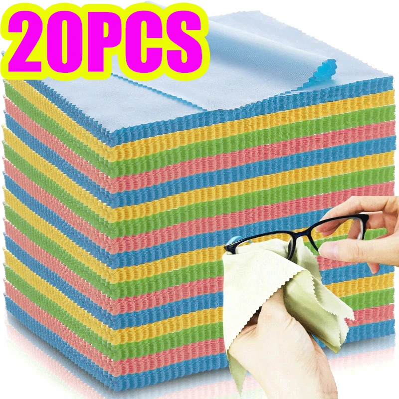 

20pcs High Quality Chamois Glasses Cleaner Microfiber Cleaning Cloth for Glasses Cloth Len Phone Screen Cleaning Wipes Wholesale