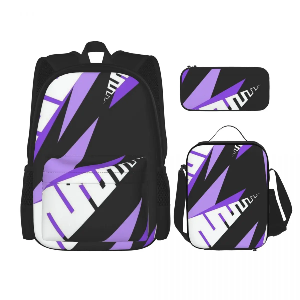 HOT Sale Abstract And Cool Patterns School bag, pencil case, lunch bag combination