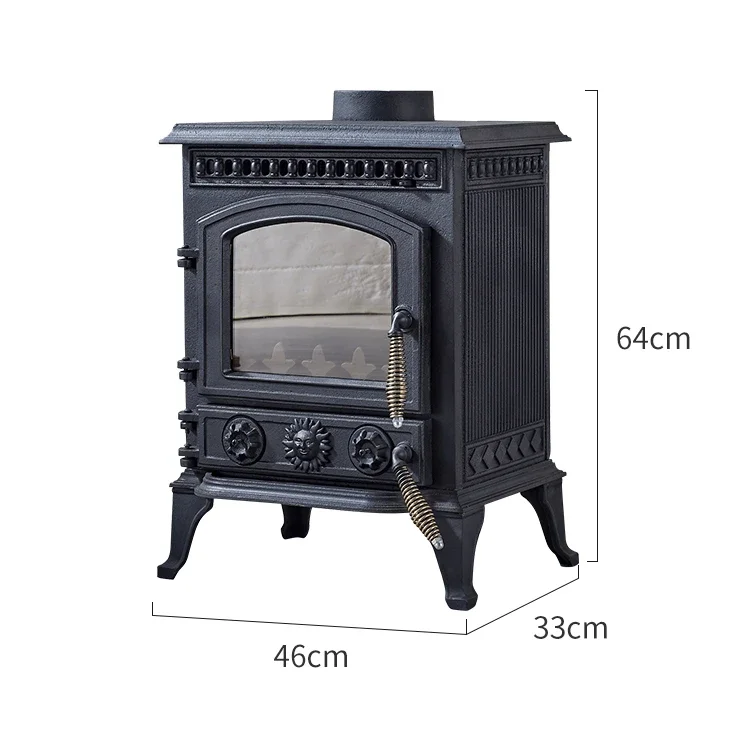 Real fire wood-burning fireplace household independent heating furnace, power 10.5KW