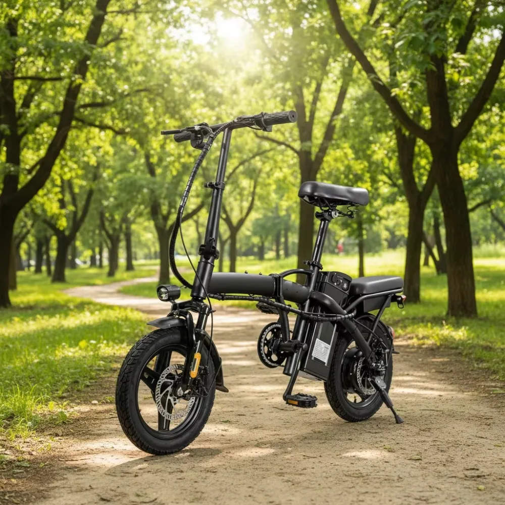 

20 Inch Folding Electric Bicycle-Lithium Battery Lightweight Aluminum Frame 25km/h Front Hub Motor 30-40KM Range Portable Adult