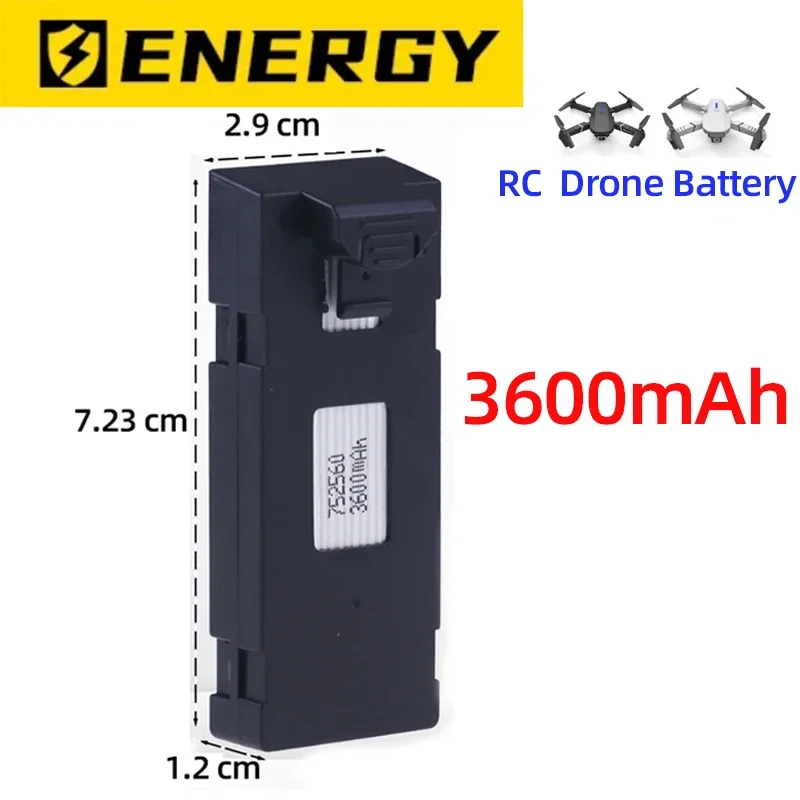 E88 RC Drone Official 3600mAh 3.7V Battery Accessory For E88PRO E88 E99 E525 Ls-E525 P1 P5 K3 Battery Spe Special Part 10Pcs