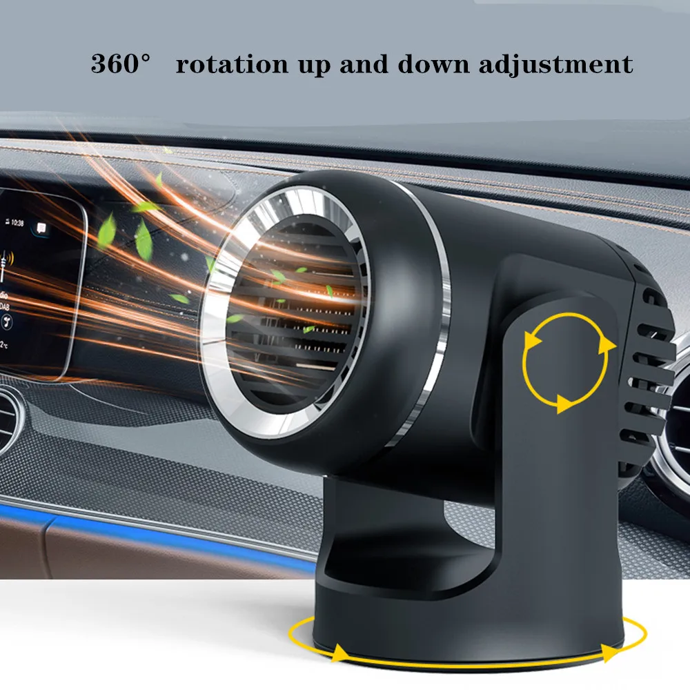 

Winter Car Windshield Heater 12V 130W Low Noise for Travel Window Windshield Defogging Defrosting Heater Air Purification