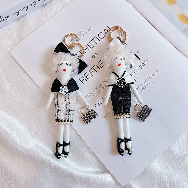 Elegant Lady Keychain with Purse, Cute Bag & Phone Charm Pendant for Women Girls
